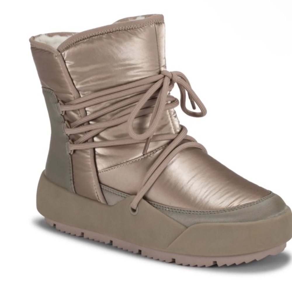 BARETRAPS Womens Pink Water Resistant Desha Round Toe  Lace-Up Snow Boots 6.5